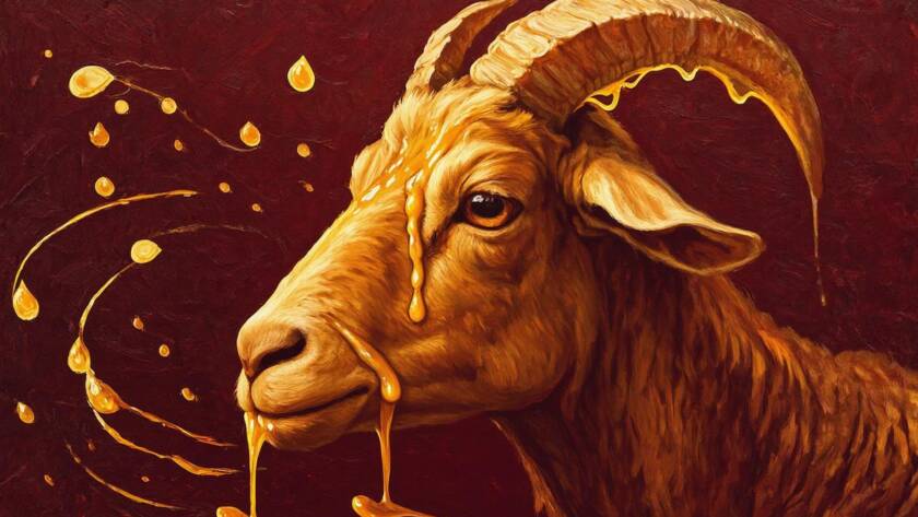 Painted illustration of oil poured from a horn in golden light for the Holy Spirit and power sermon